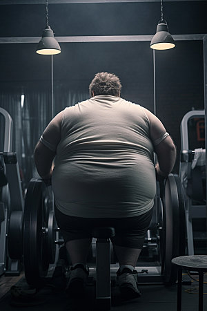 胖子减肥宣传健康素材