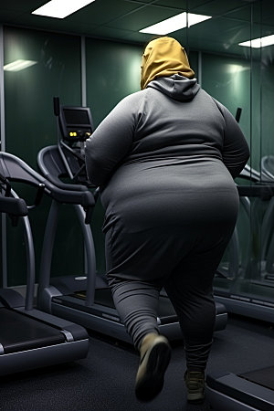 胖子减肥瘦身健康素材