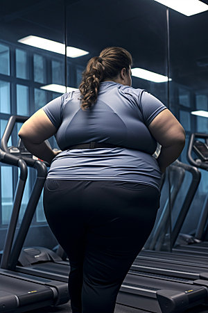 胖子减肥广告健康素材