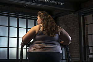 胖子减肥健身广告素材
