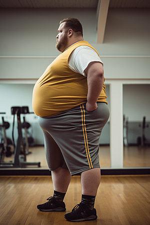 胖子减肥高清广告素材