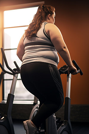 胖子减肥瘦身运动素材