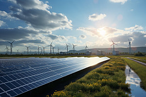 发电厂新能源清洁能源摄影图