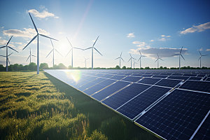 发电厂太阳能清洁能源摄影图