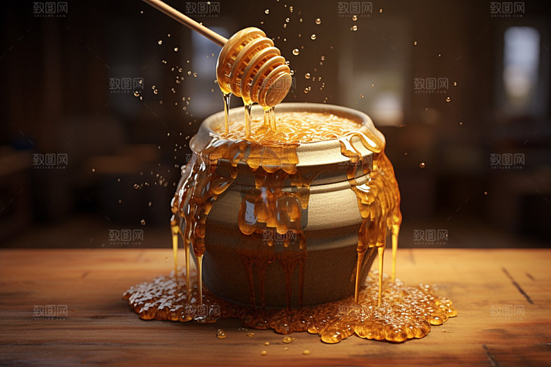 蜂蜜罐美食手工蜂蜜摄影图