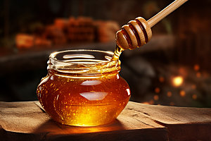 蜂蜜罐食品甜蜜摄影图
