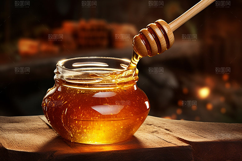 蜂蜜罐食品甜蜜摄影图