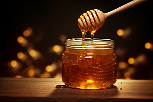 蜂蜜罐手工蜂蜜高清摄影图