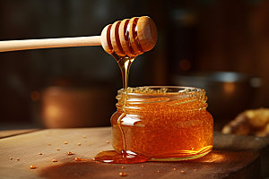 蜂蜜罐高清蜂蜜瓶摄影图