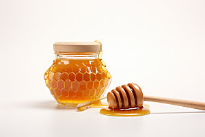 蜂蜜罐手工蜂蜜高清摄影图