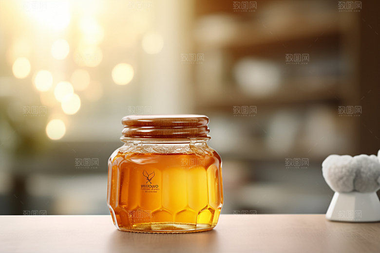 蜂蜜罐高清美食摄影图