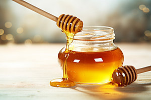 蜂蜜罐美味食品摄影图