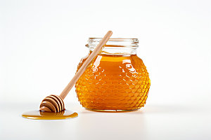 蜂蜜罐美食美味摄影图