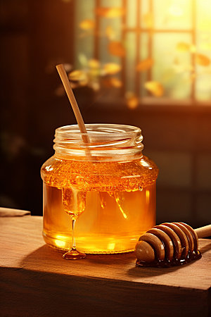 蜂蜜罐食品高清摄影图