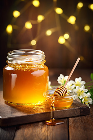 蜂蜜罐食品美食摄影图