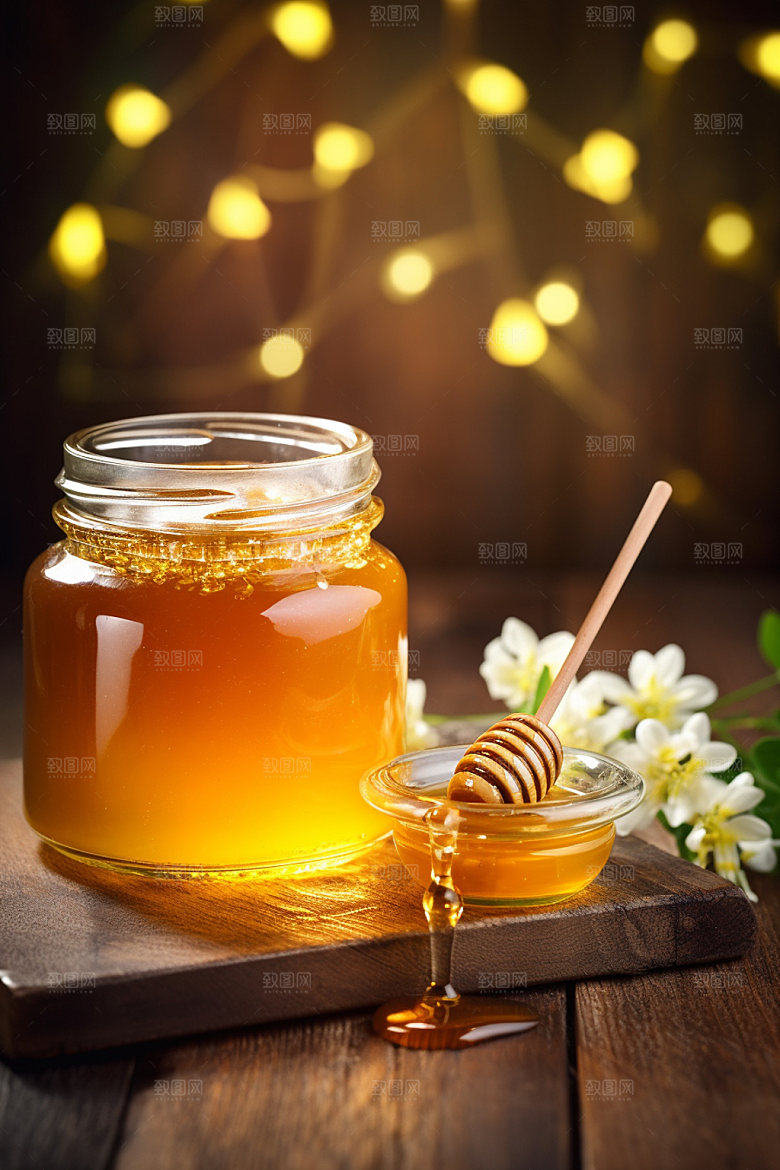 蜂蜜罐食品美食摄影图
