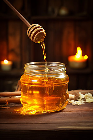 蜂蜜罐食品甜蜜摄影图