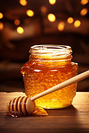 蜂蜜罐美味手工蜂蜜摄影图