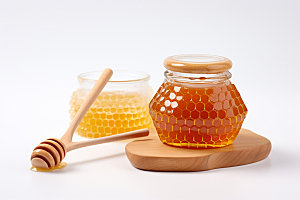 蜂蜜罐手工蜂蜜美味摄影图