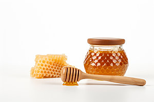 蜂蜜罐甜蜜高清摄影图