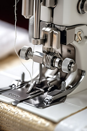 缝纫机缝补剪裁摄影图