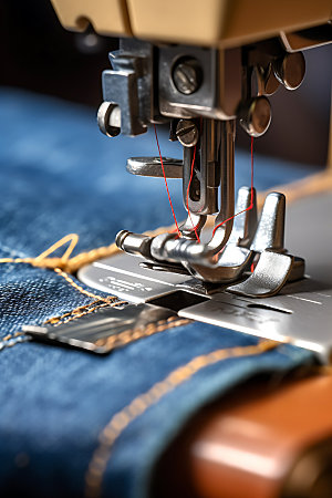 缝纫机制衣高清摄影图
