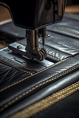 缝纫机量体裁衣制衣摄影图