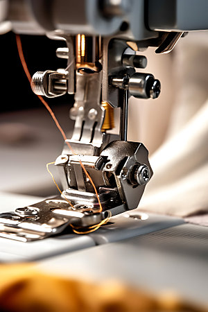 缝纫机量体裁衣制衣摄影图