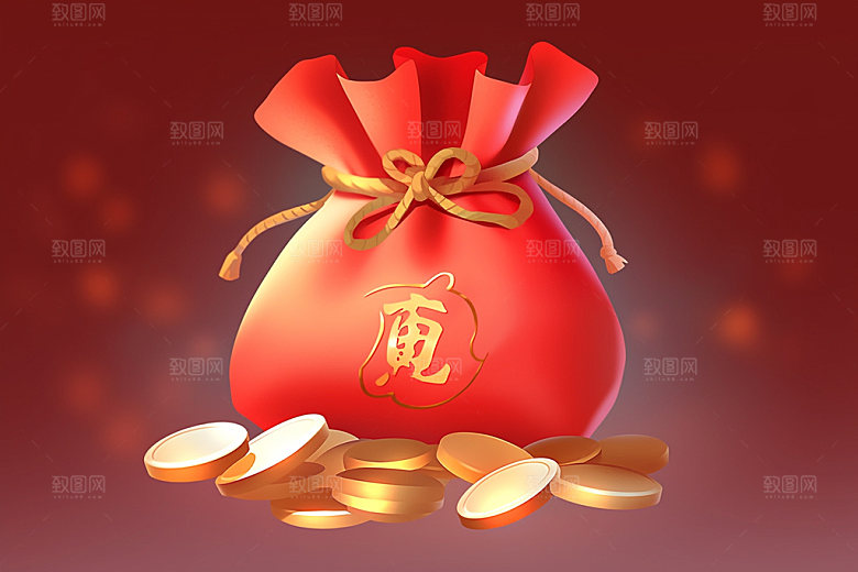 福袋立体3D元素