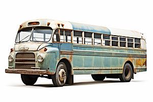 复古巴士公交大巴模型