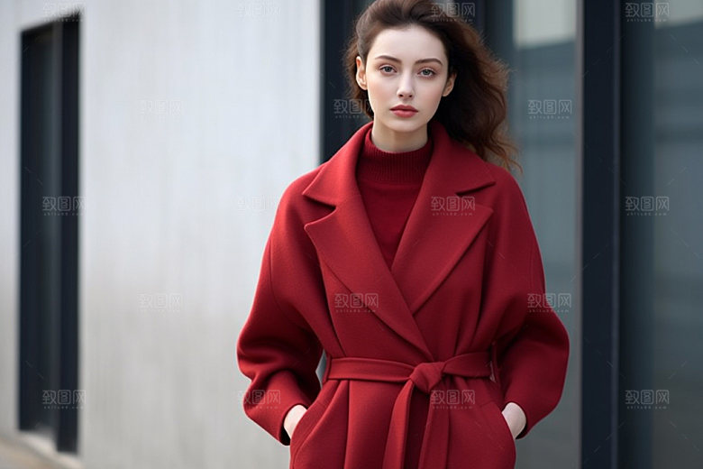 秋冬服装展示电商摄影图