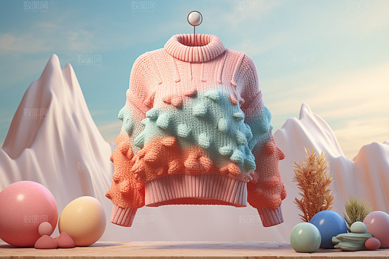 秋冬服装衣装电商摄影图