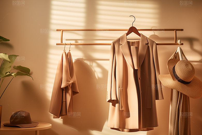秋冬服装展示时装摄影图
