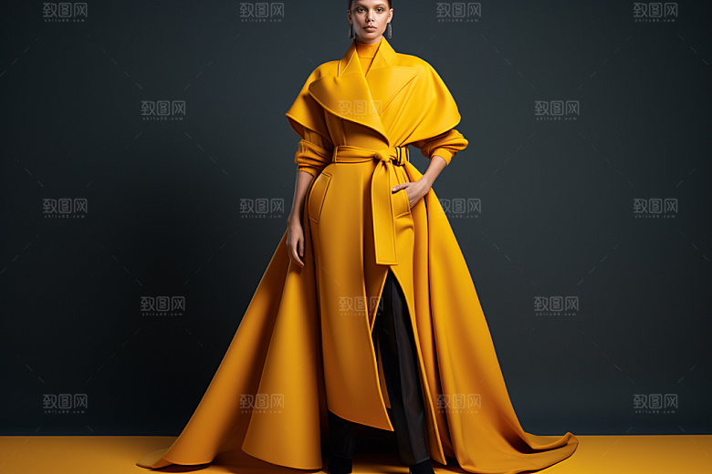 秋冬服装商品衣装摄影图