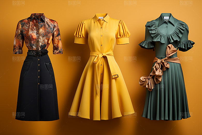秋冬服装时尚展示摄影图