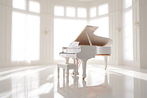 钢琴乐器高雅摄影图