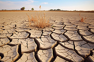 干旱缺水天气现象摄影图