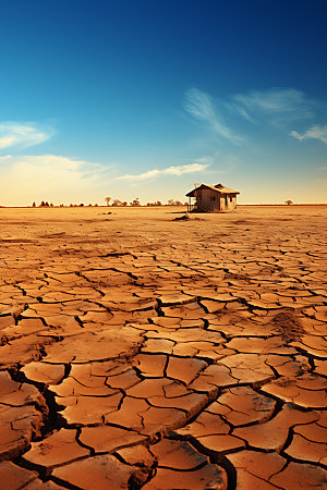 干旱荒野自然气候摄影图