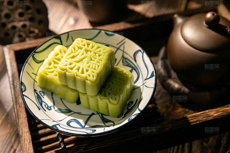 中式糕点美食点心摄影图
