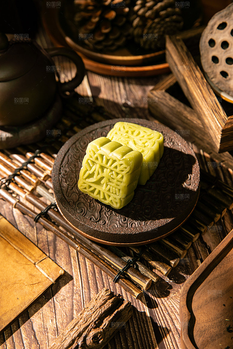 中式糕点美食点心摄影图