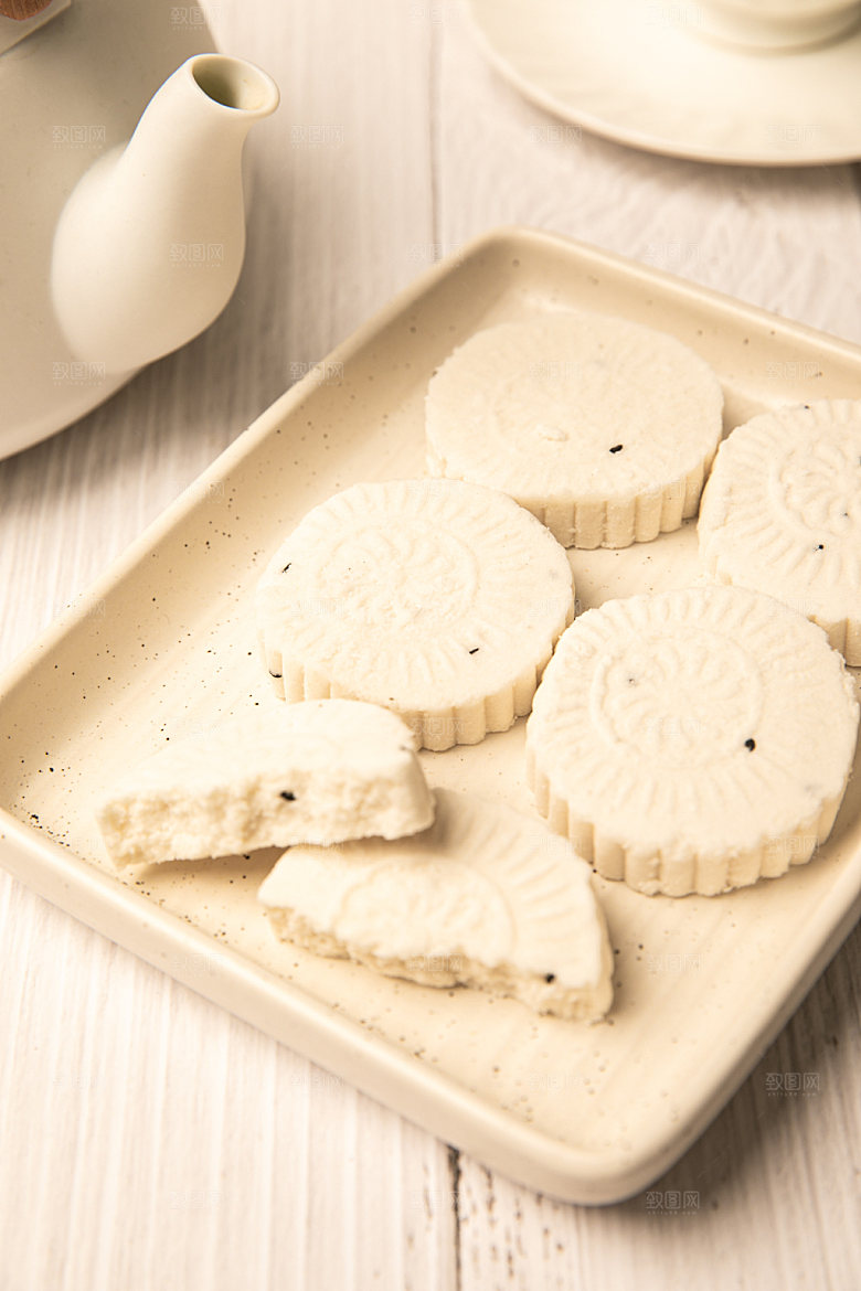 中式糕点甜点美食摄影图