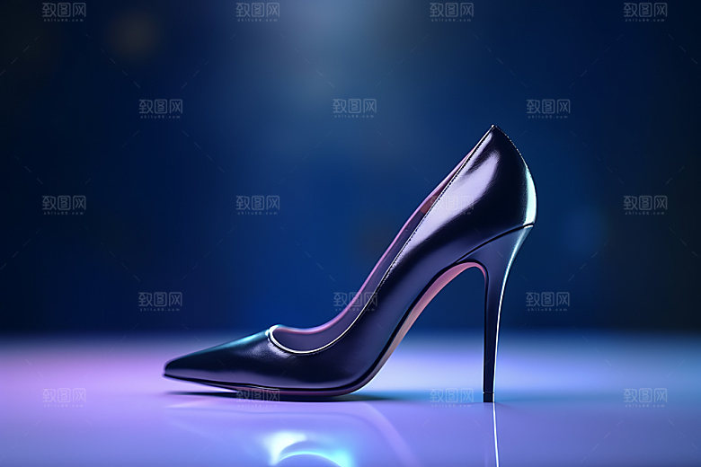 高跟鞋女鞋皮鞋摄影图