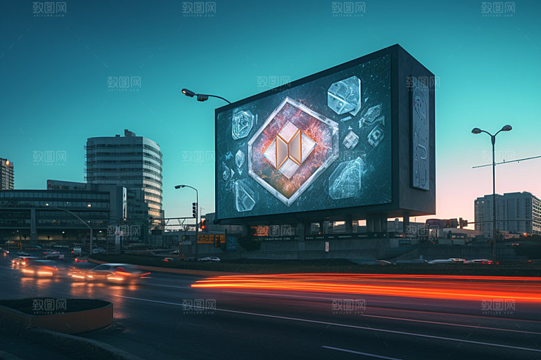 公路广告牌模型大喷样机