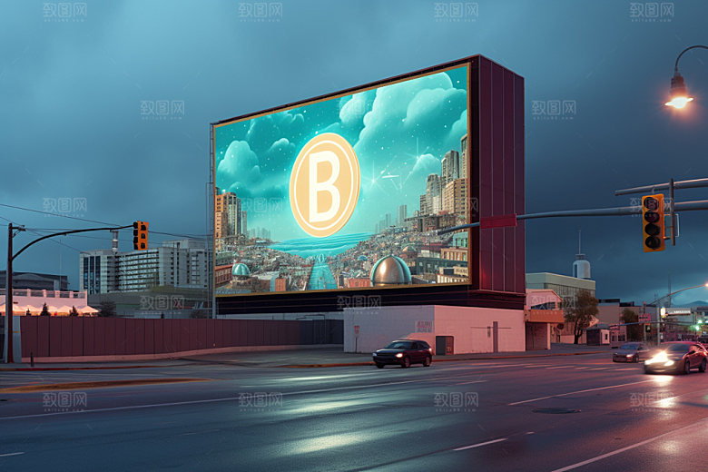 公路广告牌高清高炮广告样机