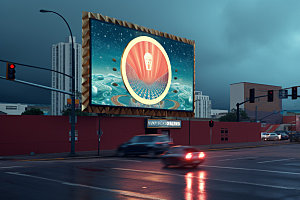 公路广告牌大型广告喷绘样机