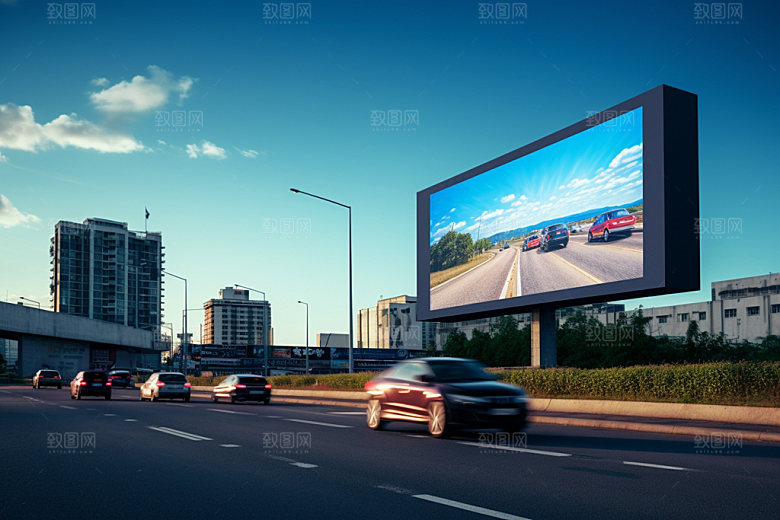 公路广告牌高炮广告喷绘样机