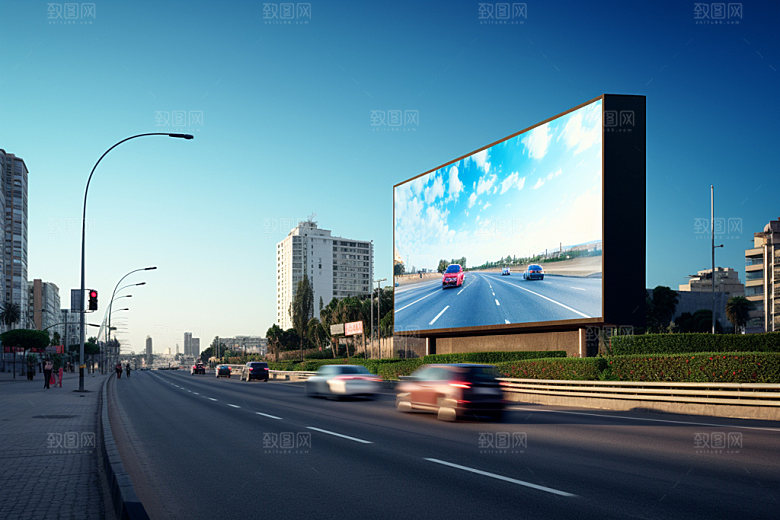 公路广告牌模型大喷样机