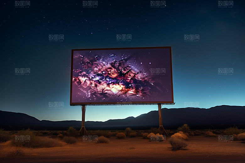 公路广告牌高炮广告模型样机