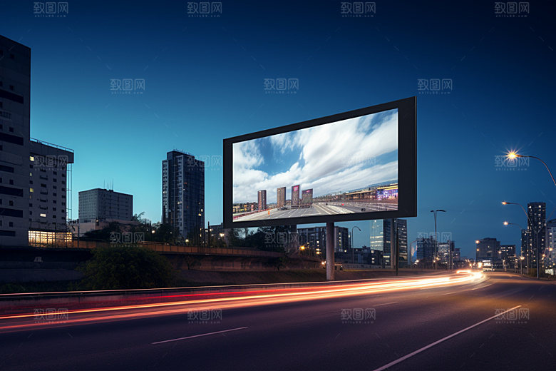 公路广告牌大型广告喷绘样机
