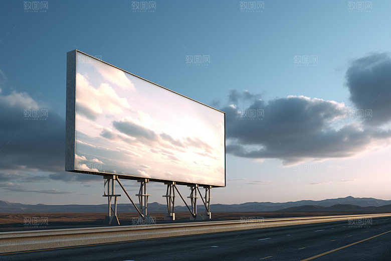 公路广告牌高炮广告模型样机